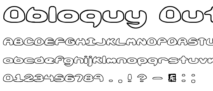 Obloquy Outline (BRK) font